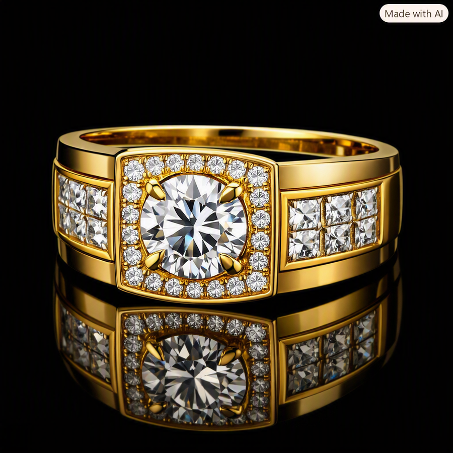 MENS NATURAL DIAMOND RING