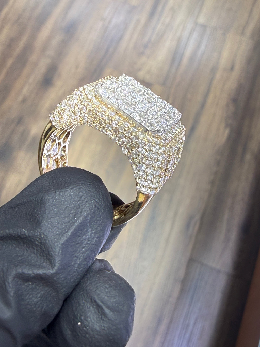 Natural Diamonds Mens Ring