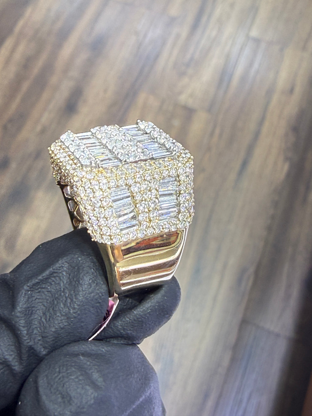 Natural Diamonds Mens Ring