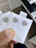 10KT Gold 0.25ctw Natural Heart Earrings