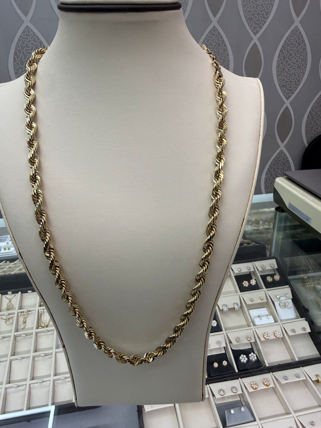 10KT Solid Rope Chain