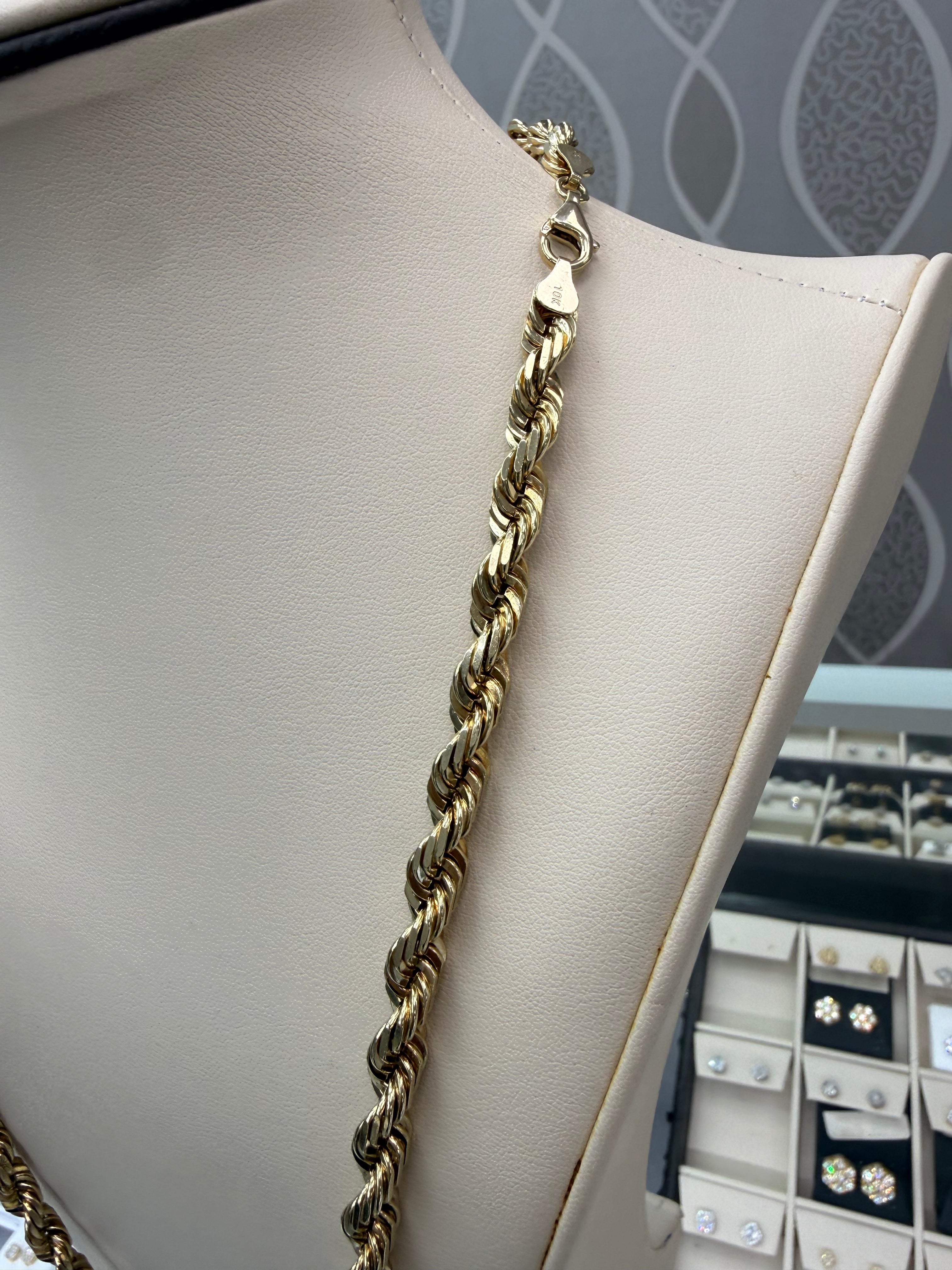 10KT Solid Rope Chain
