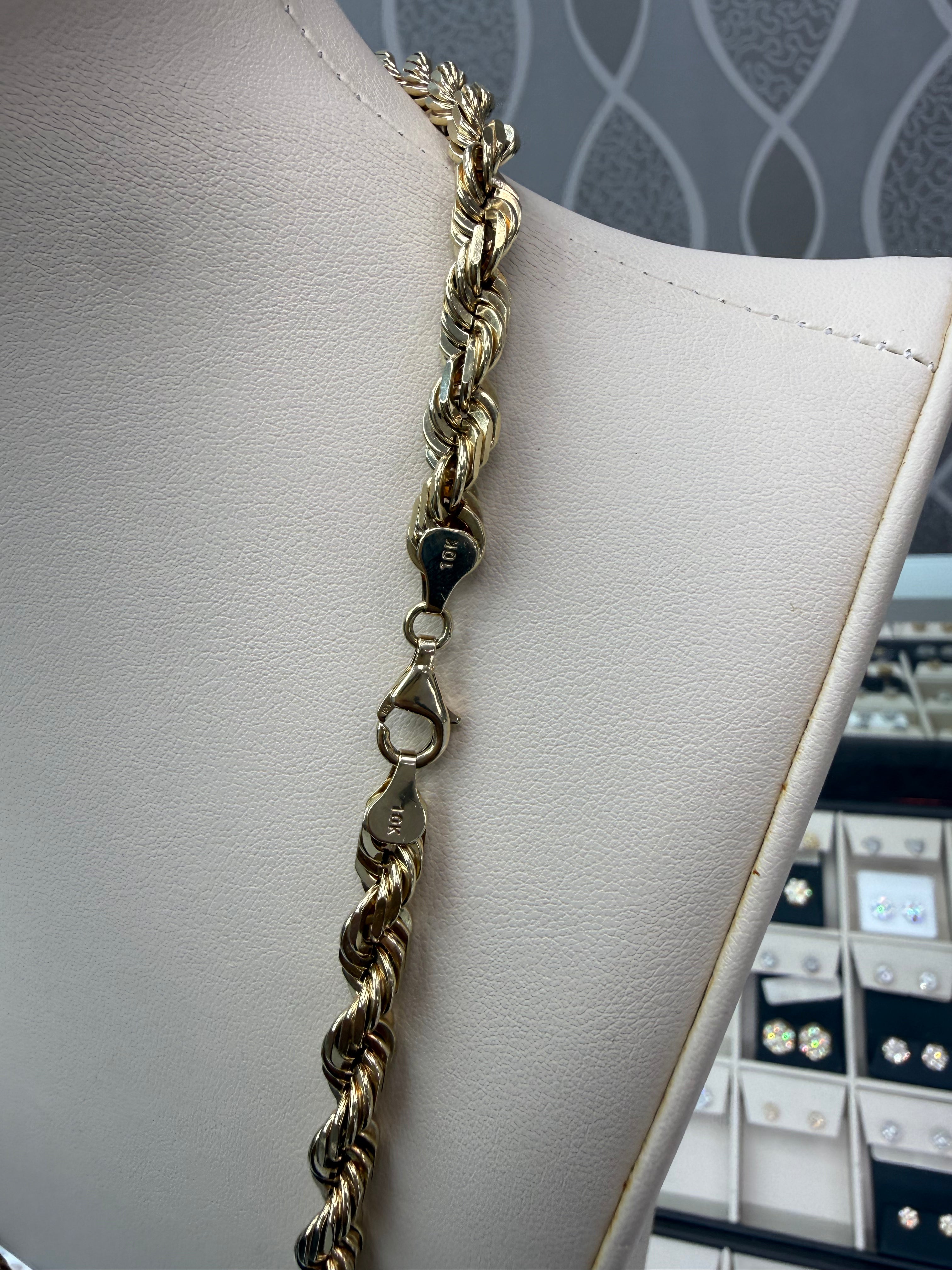 10KT Solid Rope Chain