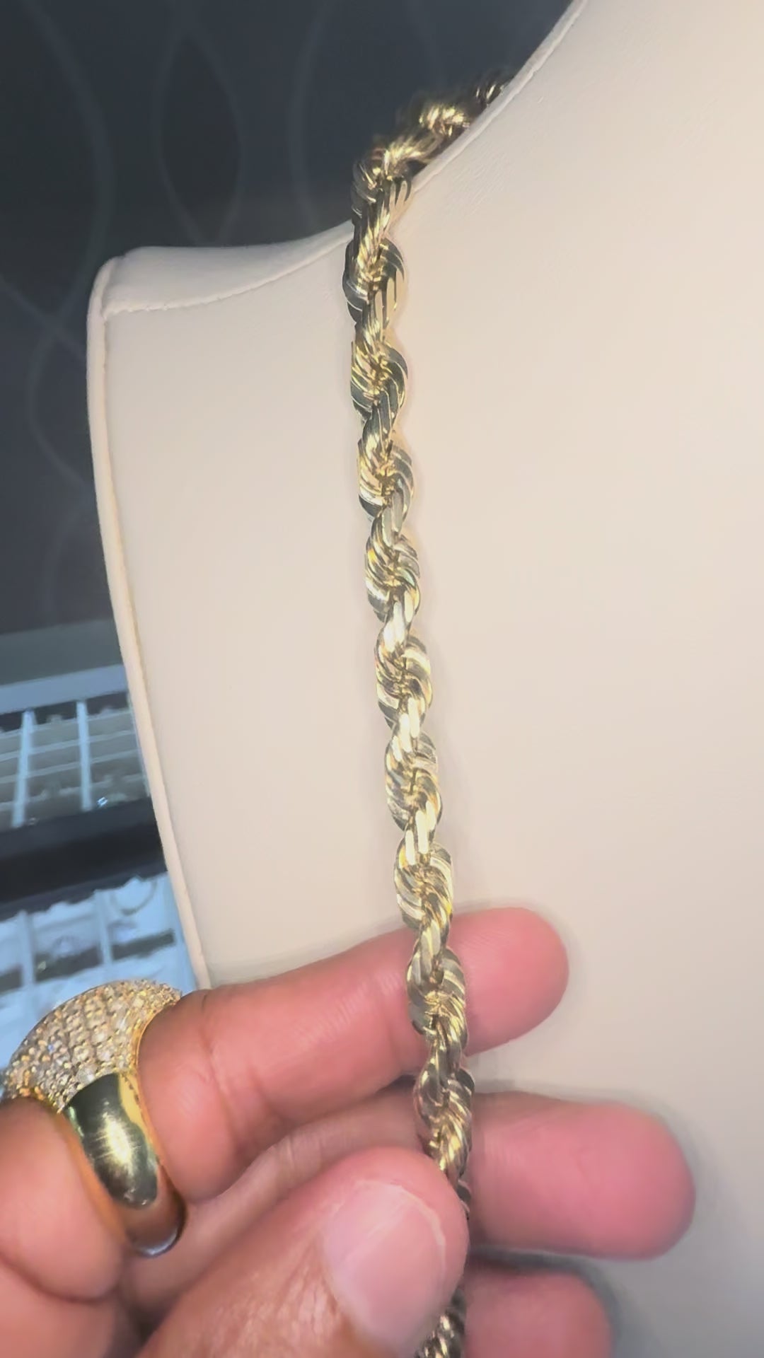 10KT Solid Rope Chain