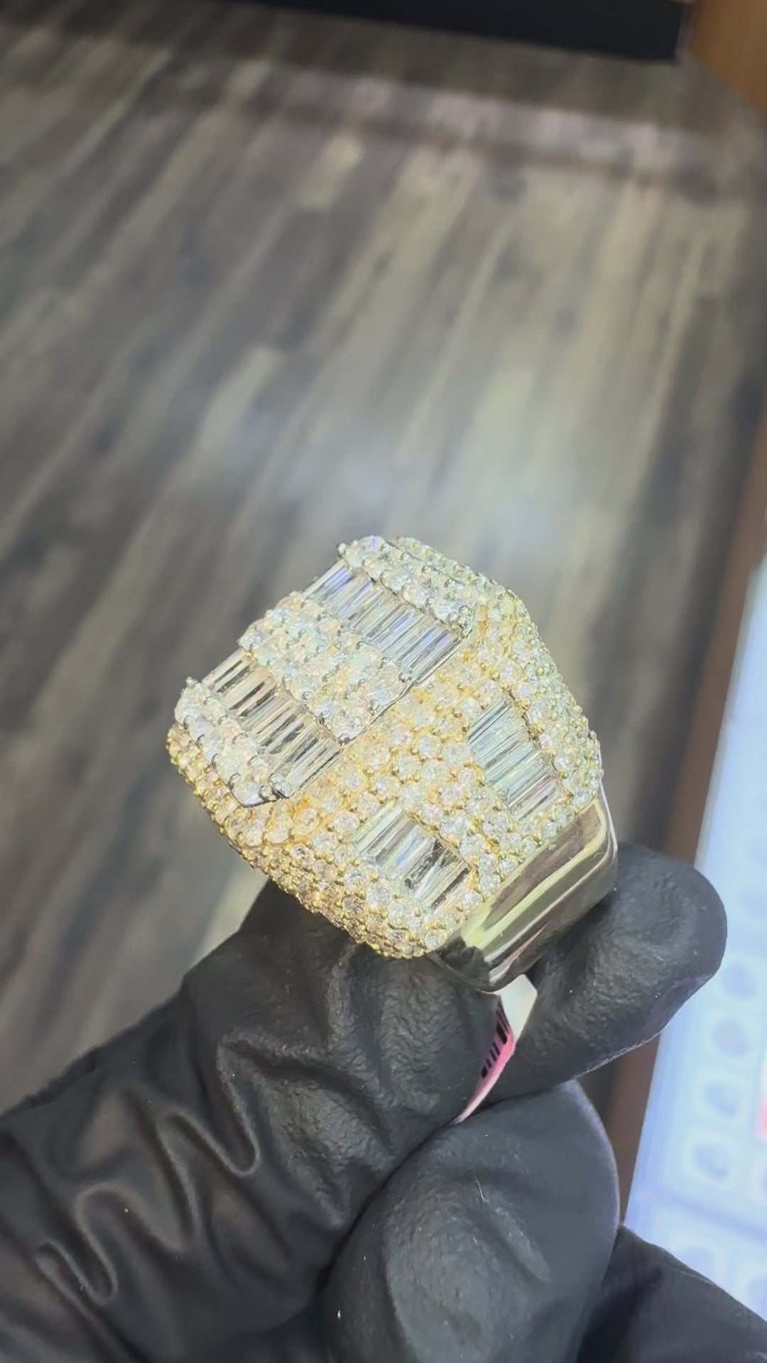 Natural Diamonds Mens Ring